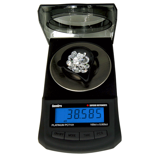 Portable Carat Scale, 100ct x 0.005ct - GEMORO PCT101 - Clay Revolution