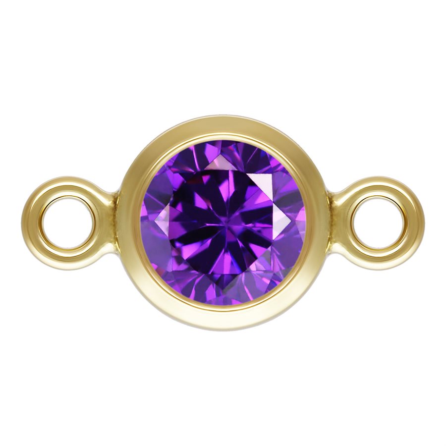 Birthstone Connectors, Gold Filled 14k, 4mm, For Permanent Jewelry - Clay Revolution