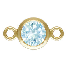 Cargar imagen en el visor de la galería, Birthstone Connectors, Gold Filled 14k, 4mm, For Permanent Jewelry