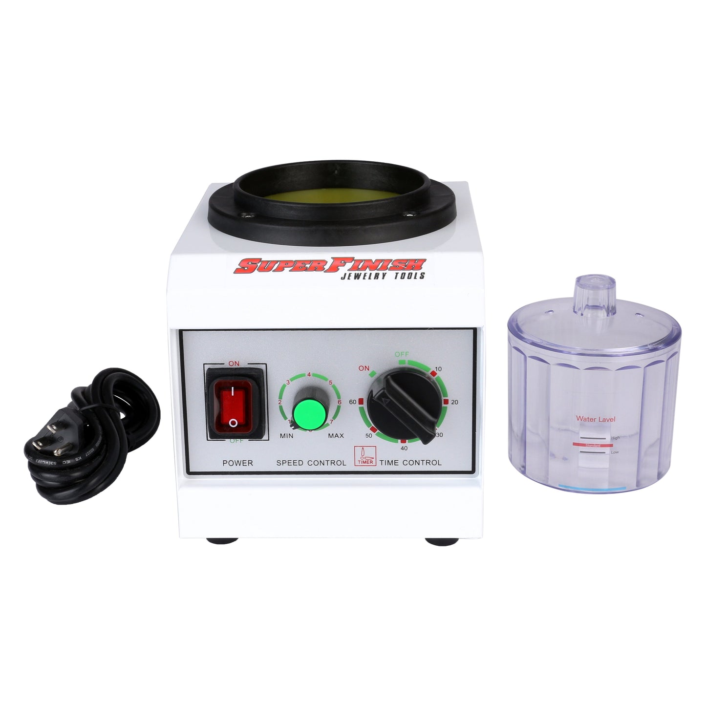 Super Mini Magnetic Jewelry Tumbler, Variable Speed, 4" Bowl, Pin Finisher - Clay Revolution