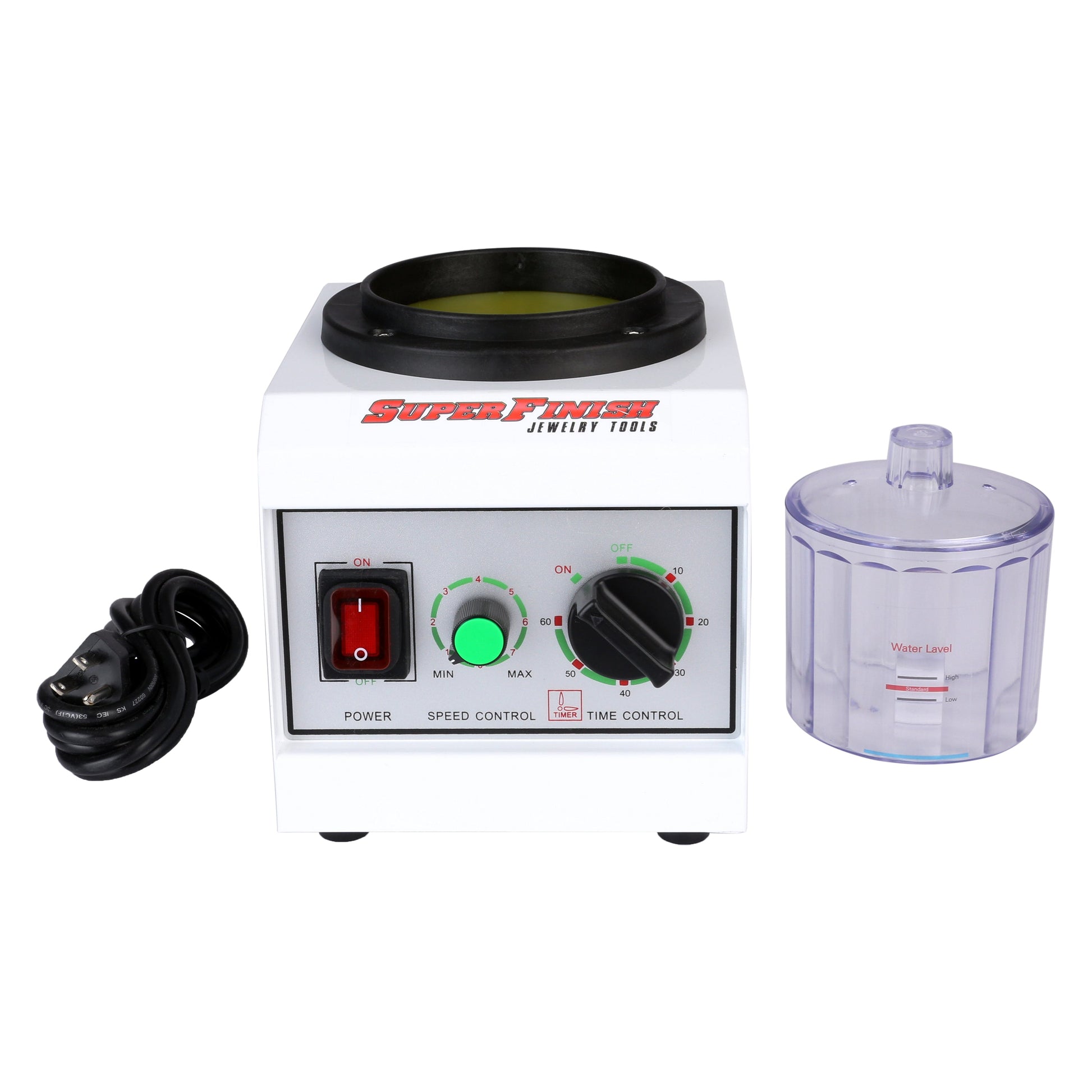 Super Mini Magnetic Jewelry Tumbler, Variable Speed, 4" Bowl, Pin Finisher - Clay Revolution