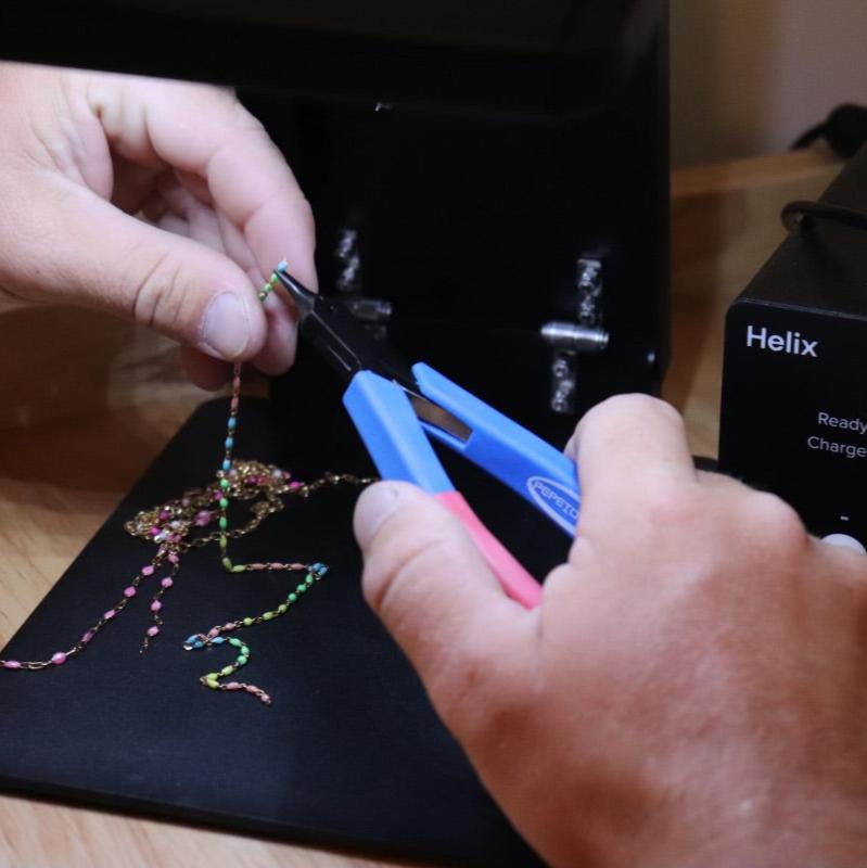 Needle Nose Pliers with Grounding Wire for Permanent Jewelry - Clay Revolution