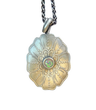 Carregar imagem no visualizador da galeria, Catching Fire: Fine Silver Pendant with Fire-in-Place Opals in Project X with Michael Marx 2-1-26 Tucson
