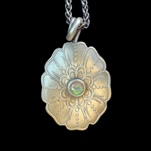 Carregar imagem no visualizador da galeria, Catching Fire: Fine Silver Pendant with Fire-in-Place Opals in Project X with Michael Marx 2-1-26 Tucson