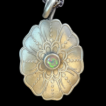 Carregar imagem no visualizador da galeria, Catching Fire: Fine Silver Pendant with Fire-in-Place Opals in Project X with Michael Marx 2-1-26 Tucson