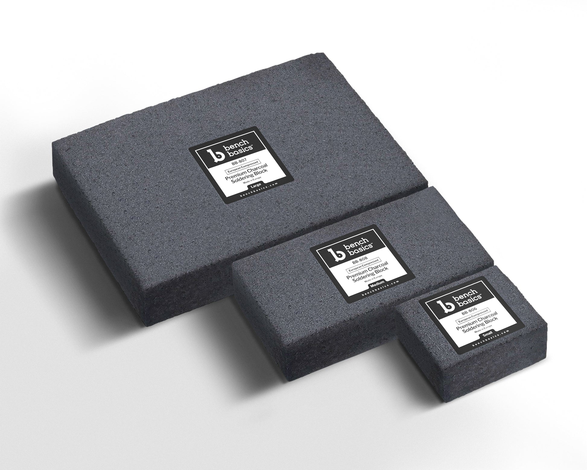 Hardened Charcoal Soldering Block, Compressed, European - Clay Revolution
