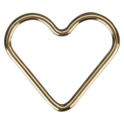 Heart Jump Ring for Permanent Jewelry, Gold-Filled