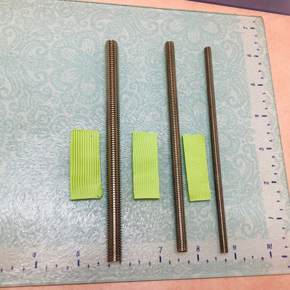 Metal Rods Set of 3 threaded Tools for polymer clay sculpting and texture wand - Clay Revolution