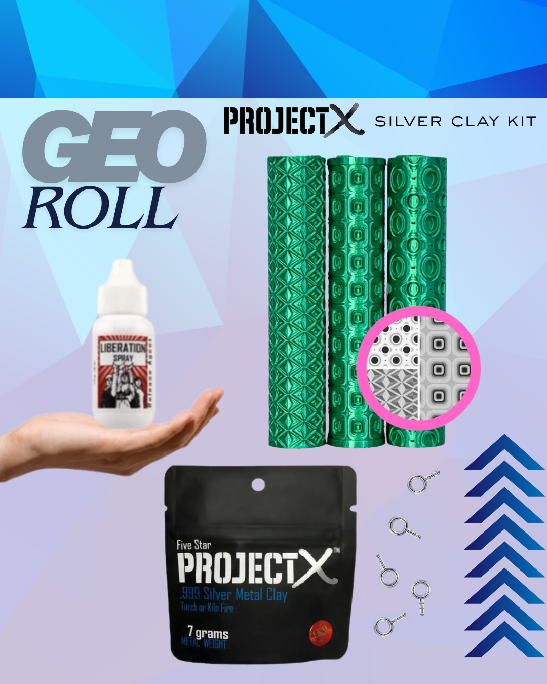 Project X GEO Roll Silver Clay Kit