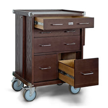 Cargar imagen en el visor de la galería, Dark Oak 5-Drawer Roller Cabinet GI-R20-D - Gerstner International