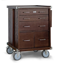 Cargar imagen en el visor de la galería, Dark Oak 5-Drawer Roller Cabinet GI-R24-D - Gerstner International