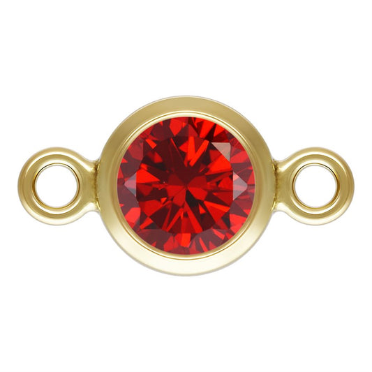 Birthstone Connectors, Gold Filled 14k, 4mm, For Permanent Jewelry - Clay Revolution