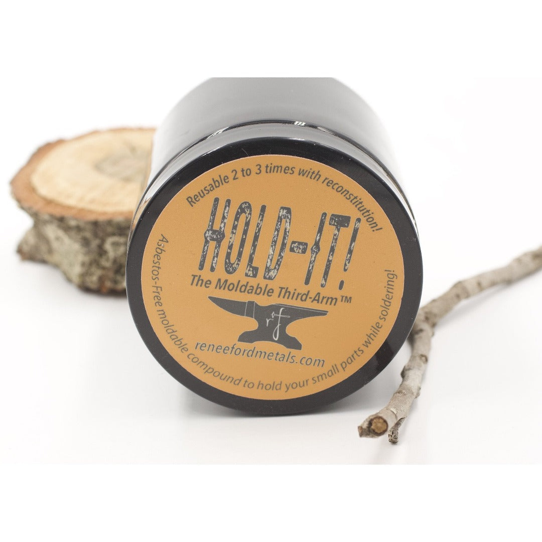 Hold-It! The Moldable Third Arm Solder Positioning Clay by Renee Ford Metals - Clay Revolution