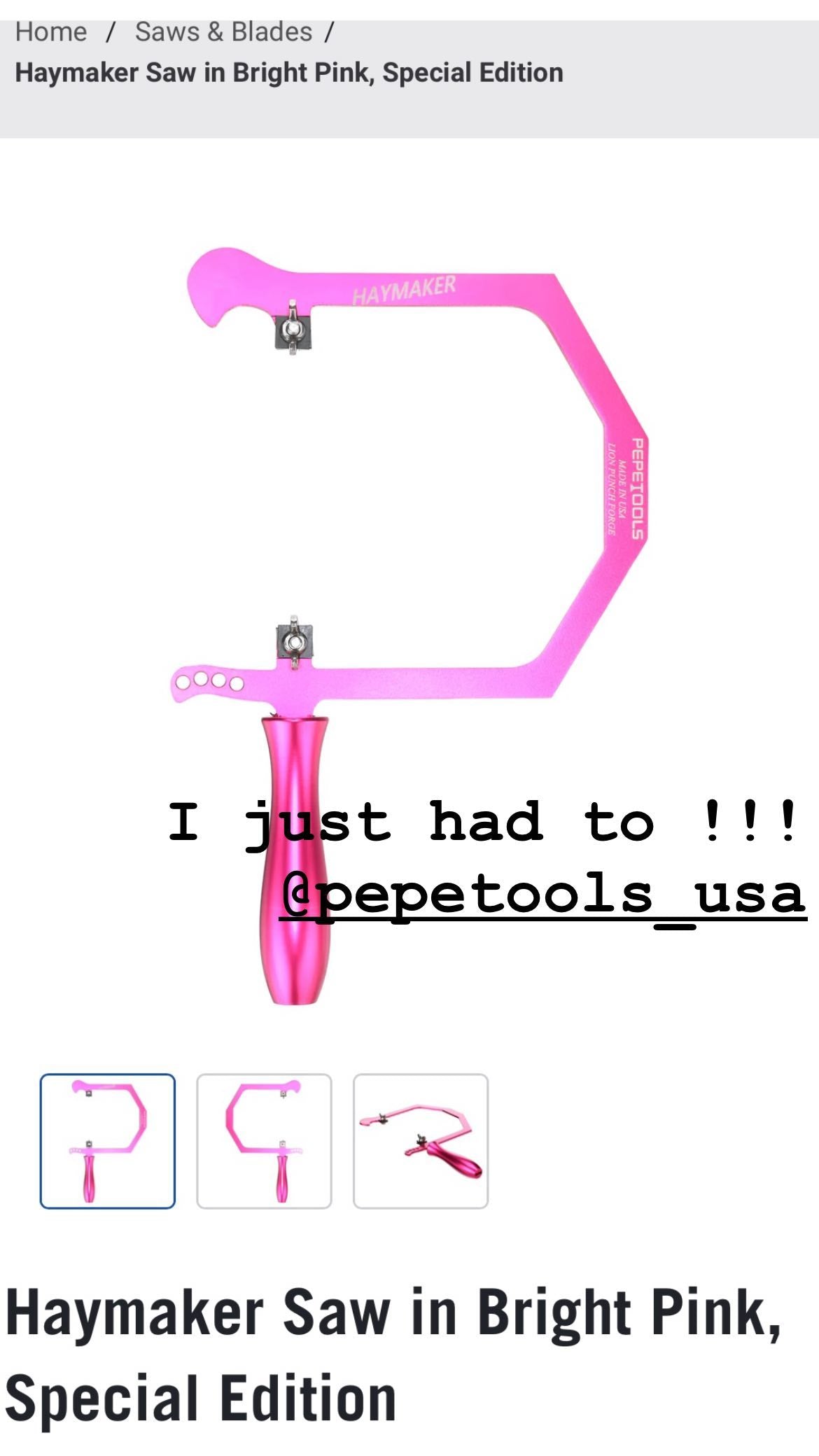 Haymaker Saw in Bright Pink, Special Edition - Clay Revolution