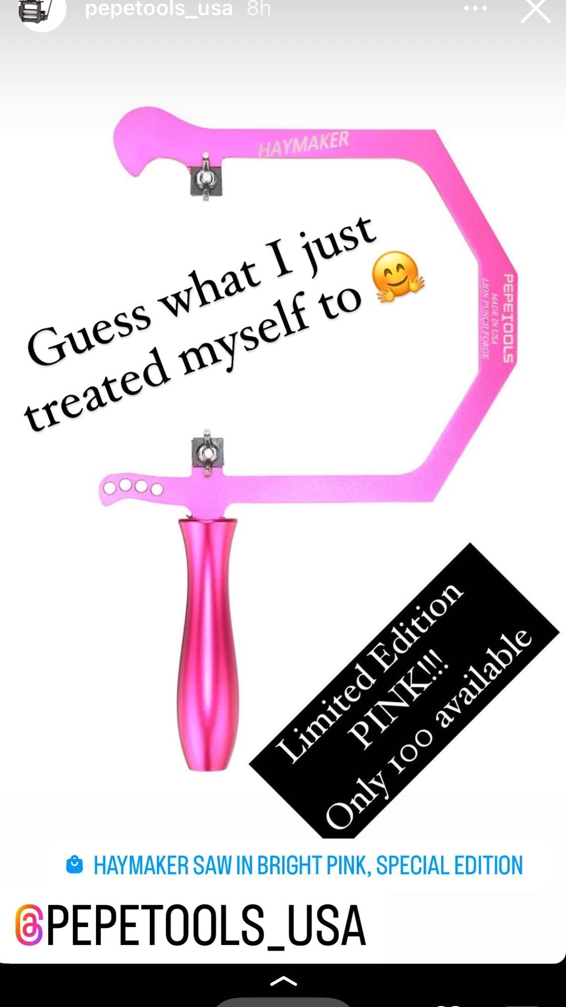 Haymaker Saw in Bright Pink, Special Edition - Clay Revolution