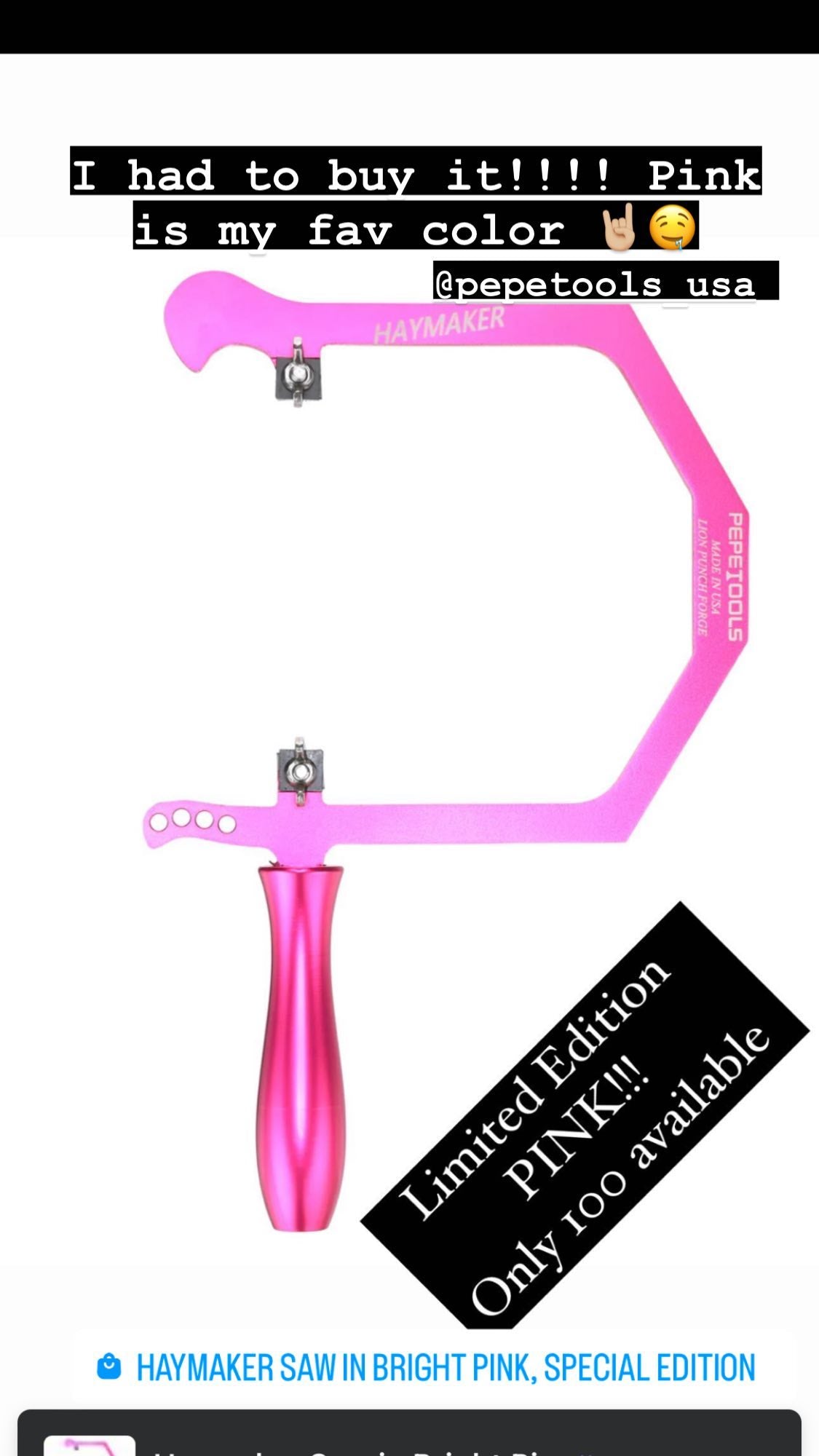 Haymaker Saw in Bright Pink, Special Edition - Clay Revolution