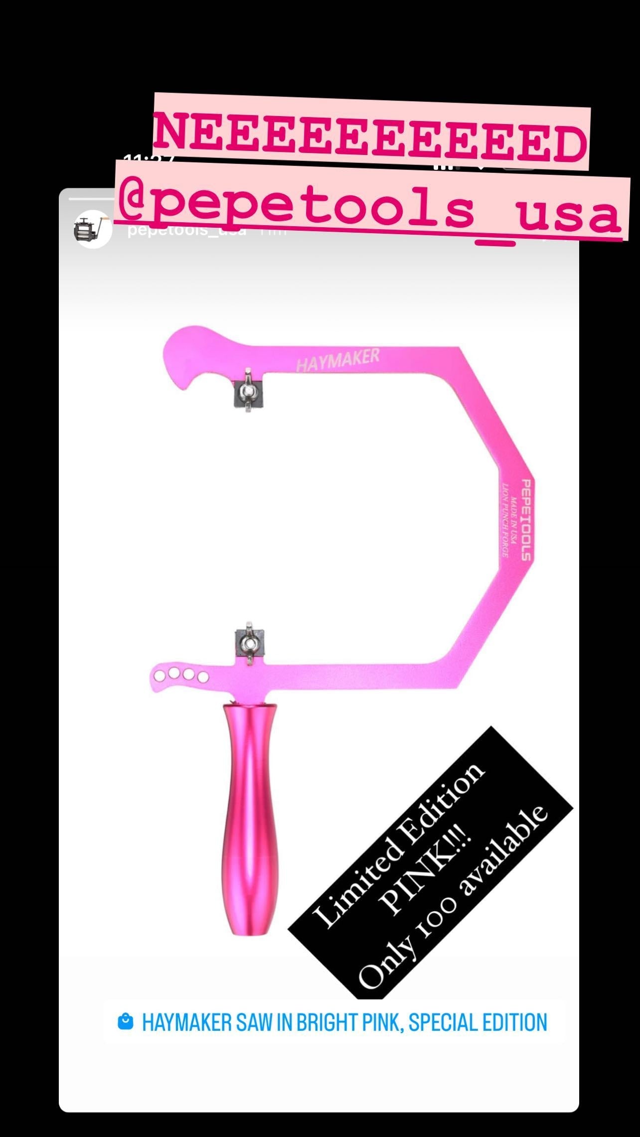 Haymaker Saw in Bright Pink, Special Edition - Clay Revolution