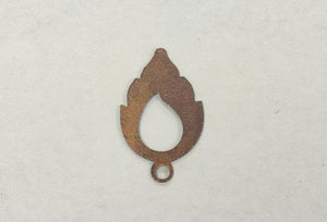 Brass Flame Charm