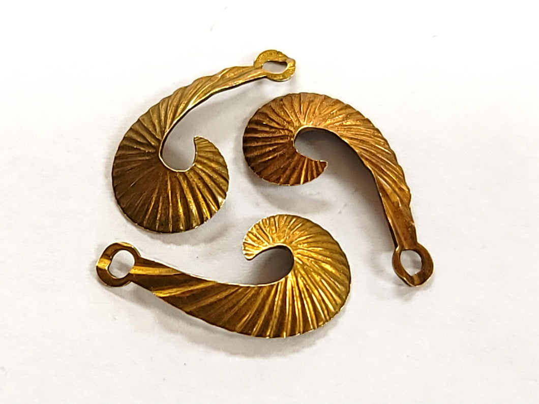 Brass Textured Spiral Component
