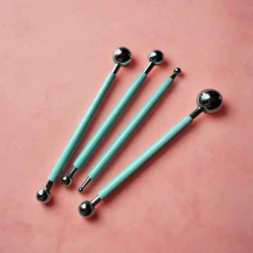 Large Ball Stylus set | round tips for decorating clay hammered metal tool