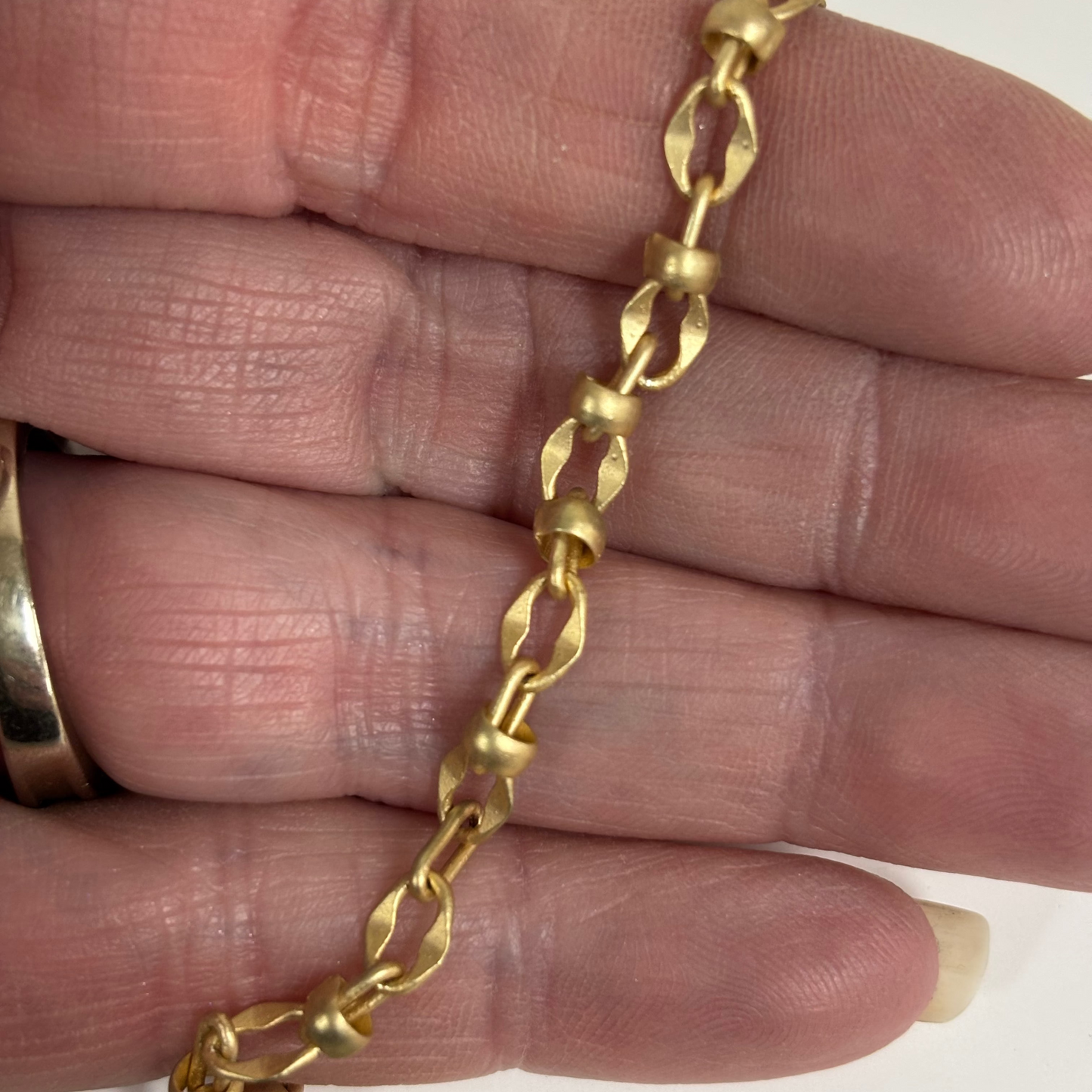 Chain: Matte Gold Plated Artisan Links