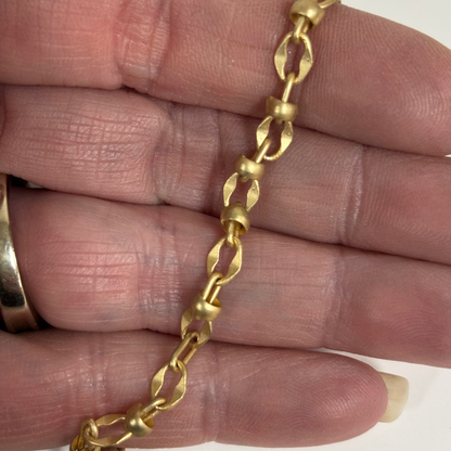 Chain: Matte Gold Plated Artisan Links