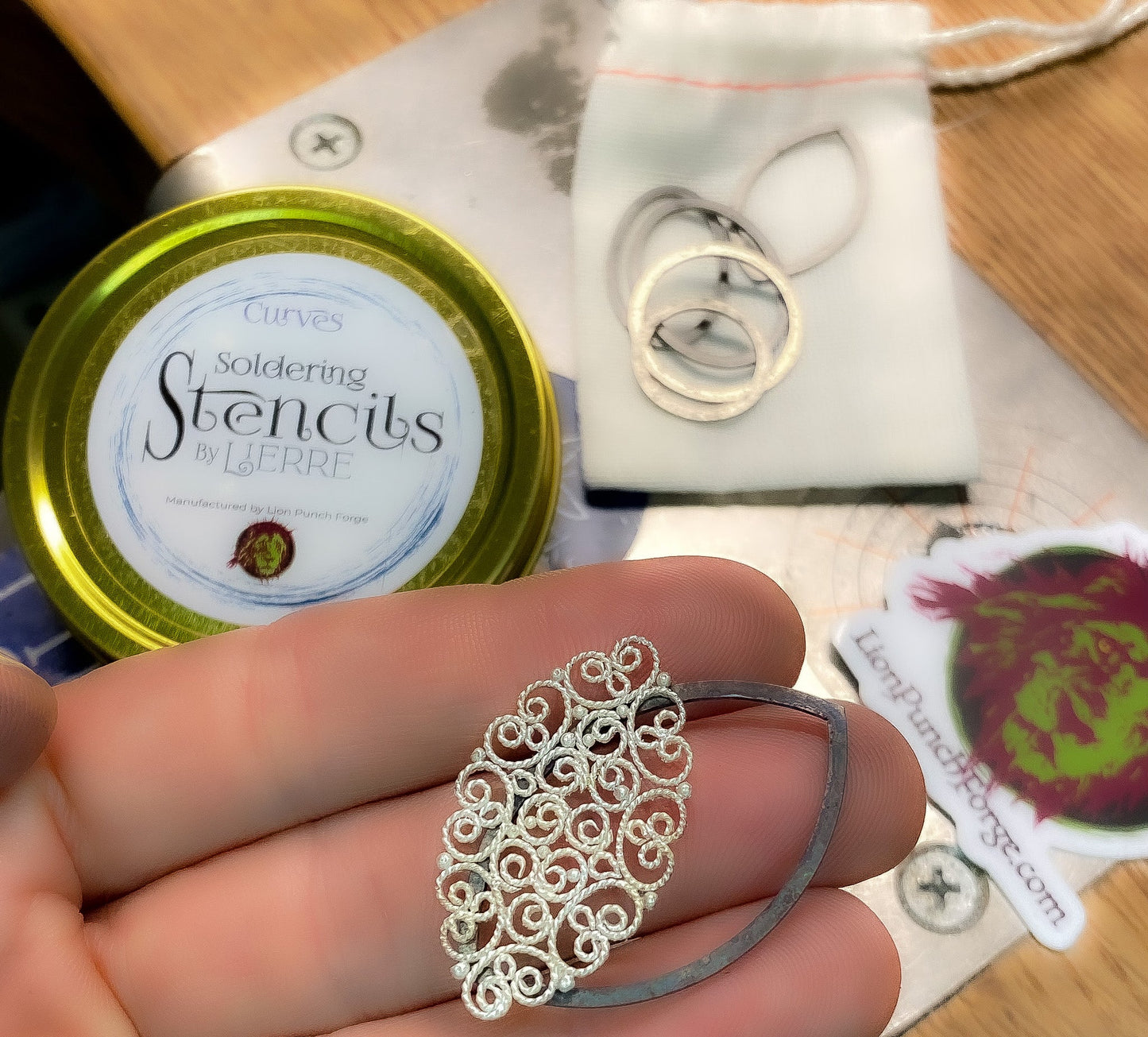 Soldering Stencils Curves - Clay Revolution