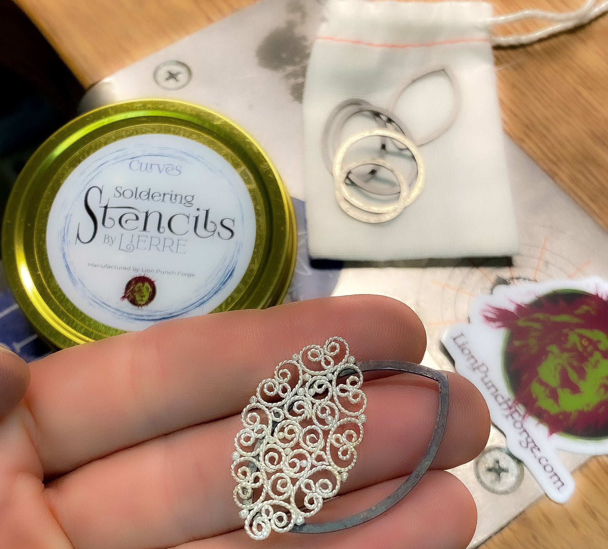 Soldering Stencils Curves - Clay Revolution