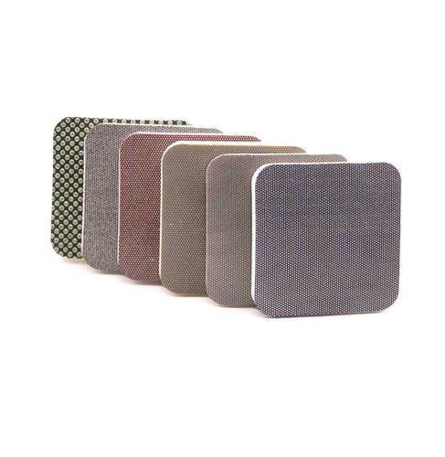 6-Piece Flexible Diamond Sanding Pads Set with Rounded Corners