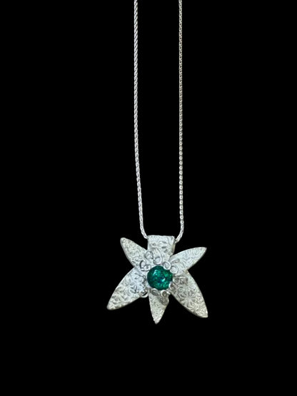 Artisan-Made Silver Floral Necklace