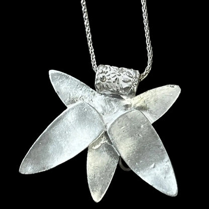 Artisan-Made Silver Floral Necklace