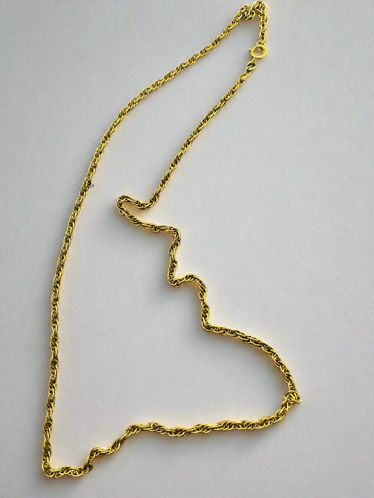 Gold Plated Rope Chain 30"