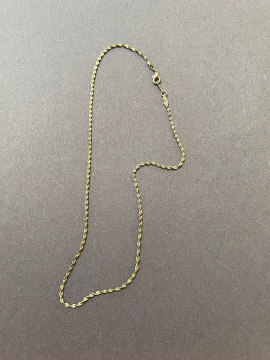 Silver Plated Twist Chain 16"