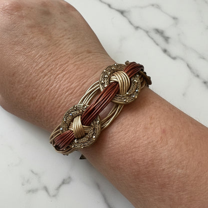 Artisan Statement Bracelet with Champagne Accent Crystals