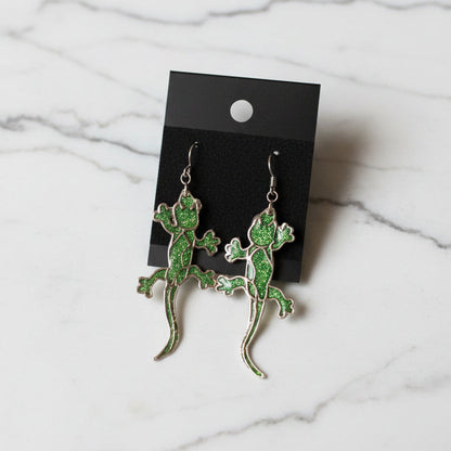 Project X Silver Syringe Lizard Earrings