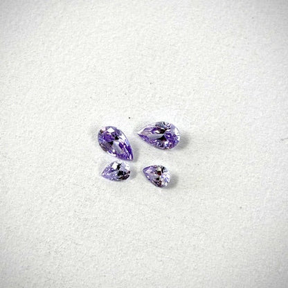 Lavender Pear-Shaped Cubic Zirconia