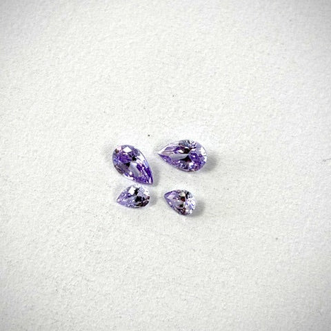 Lavender Pear-Shaped Cubic Zirconia