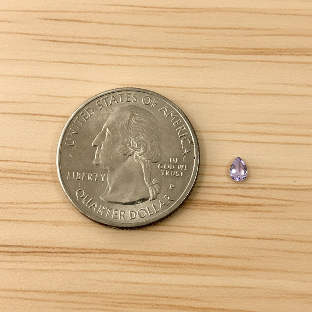 Lavender Pear-Shaped Cubic Zirconia