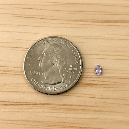 Lavender Pear-Shaped Cubic Zirconia