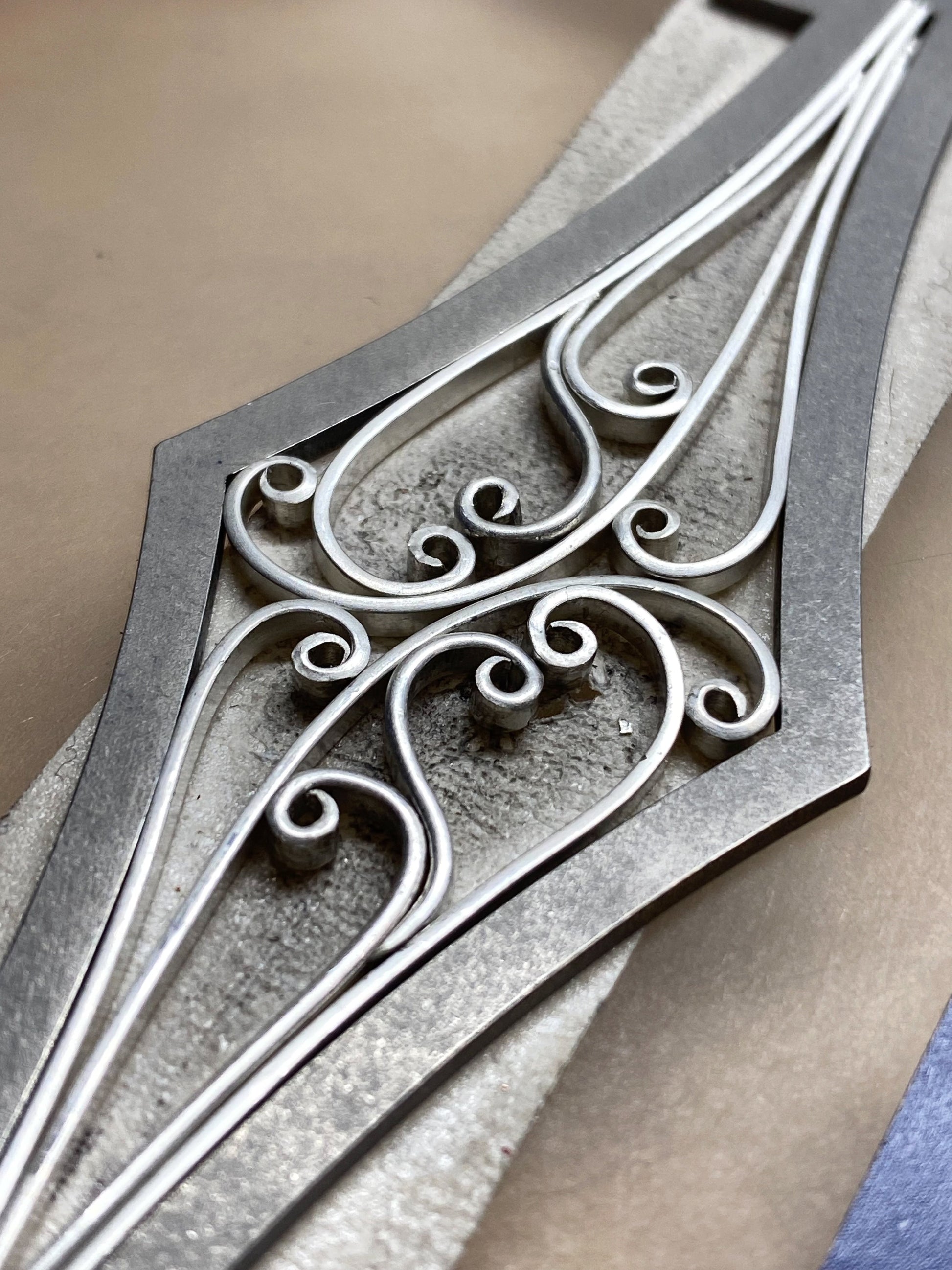 Steep Chevron Ring Band Soldering Stencils - Clay Revolution