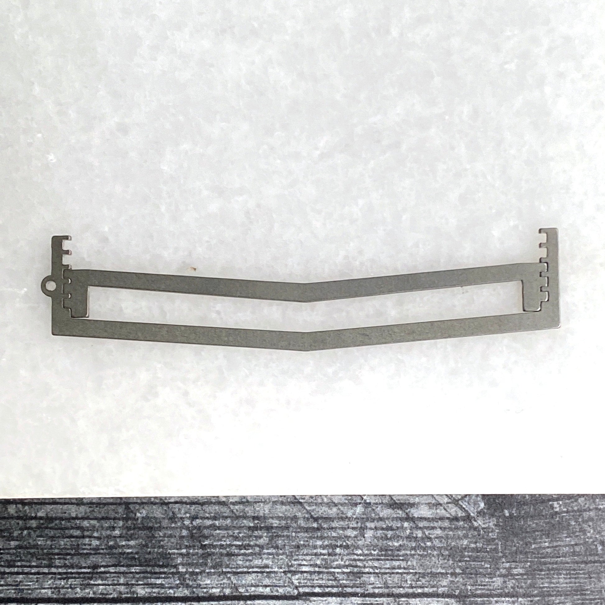 Shallow Chevron Ring Band Soldering Stencils - Clay Revolution