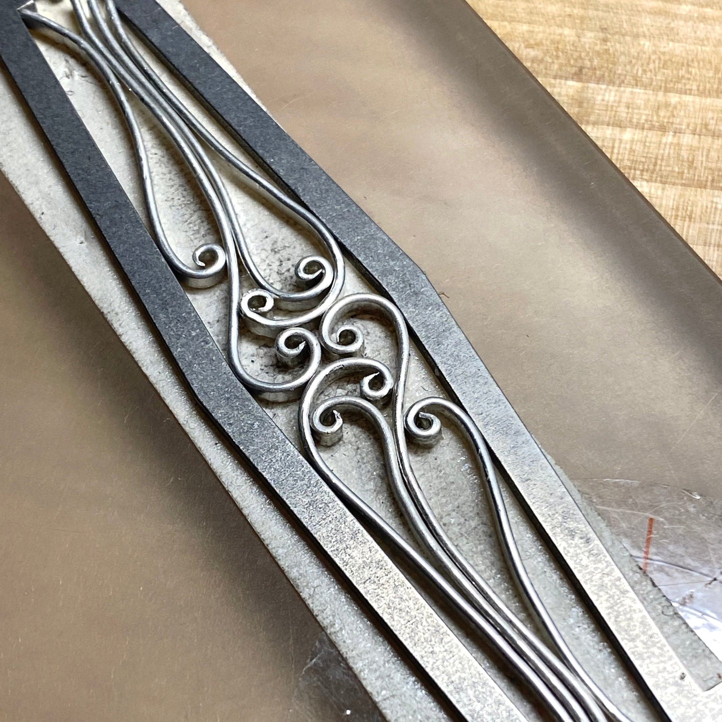 Shallow Chevron Ring Band Soldering Stencils - Clay Revolution