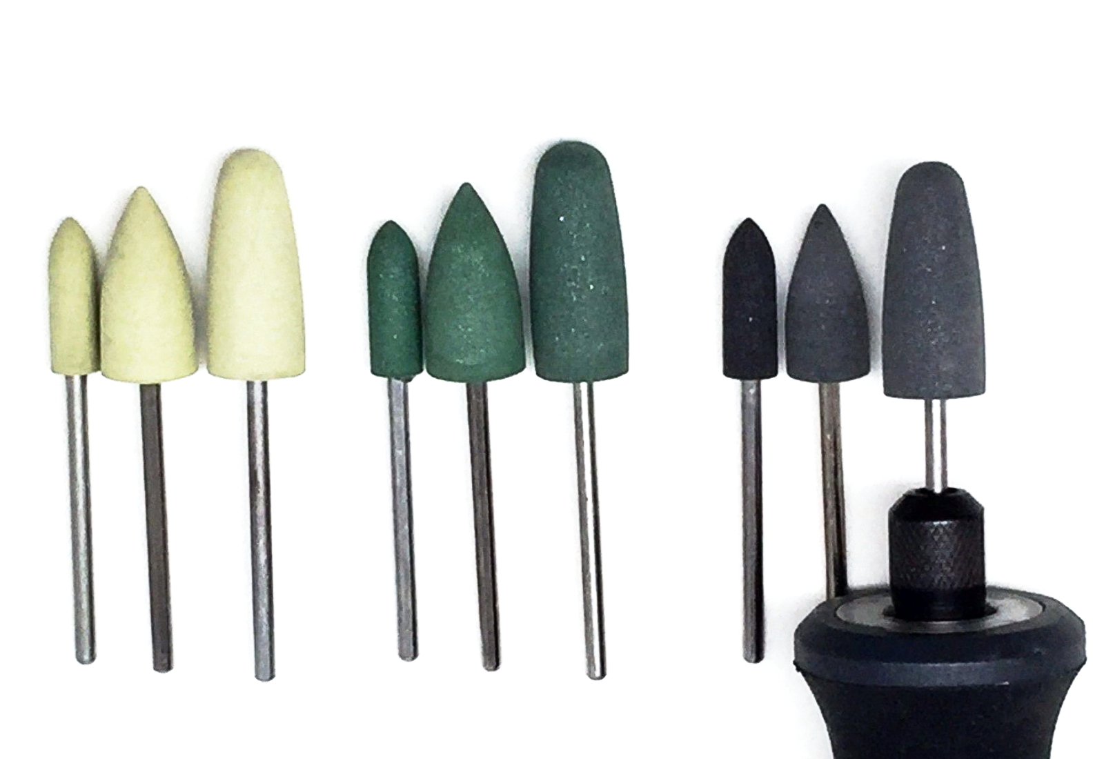 Diamond Rubber Polisher Bullet Set (9 piece set) - Clay Revolution