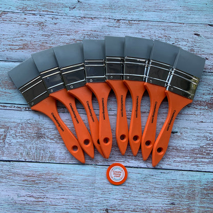 Squeegee Silicone Rubber Tool for silk screen stencils paint and more polymer clay mixed media - Clay Revolution