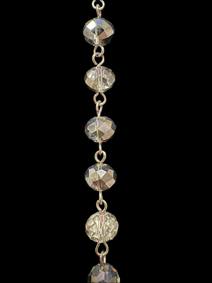 Beaded chain: Gray Crystal
