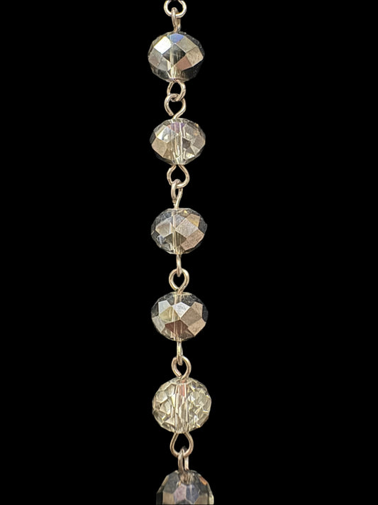 Beaded chain: Gray Crystal