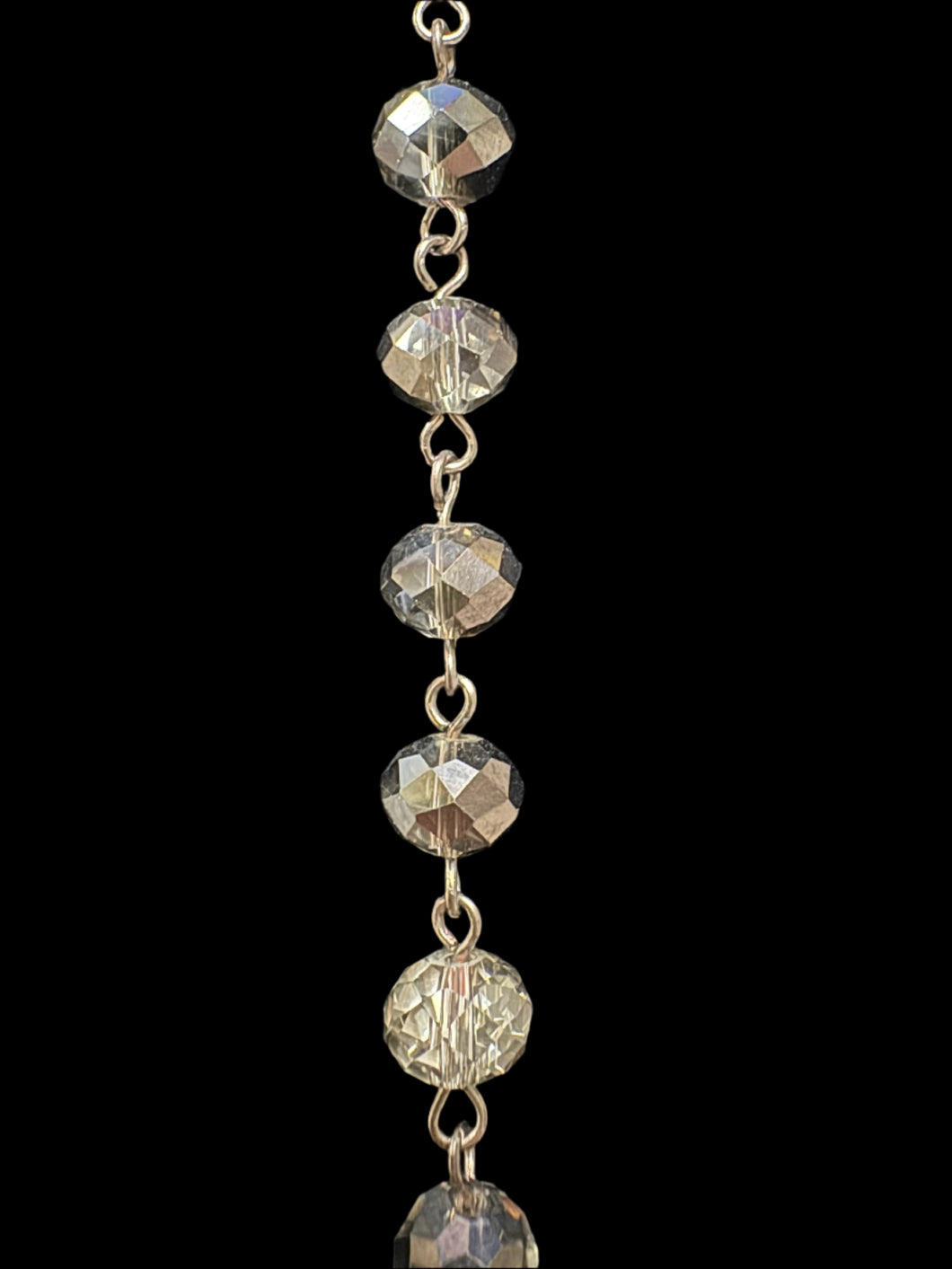 Beaded chain: Gray Crystal