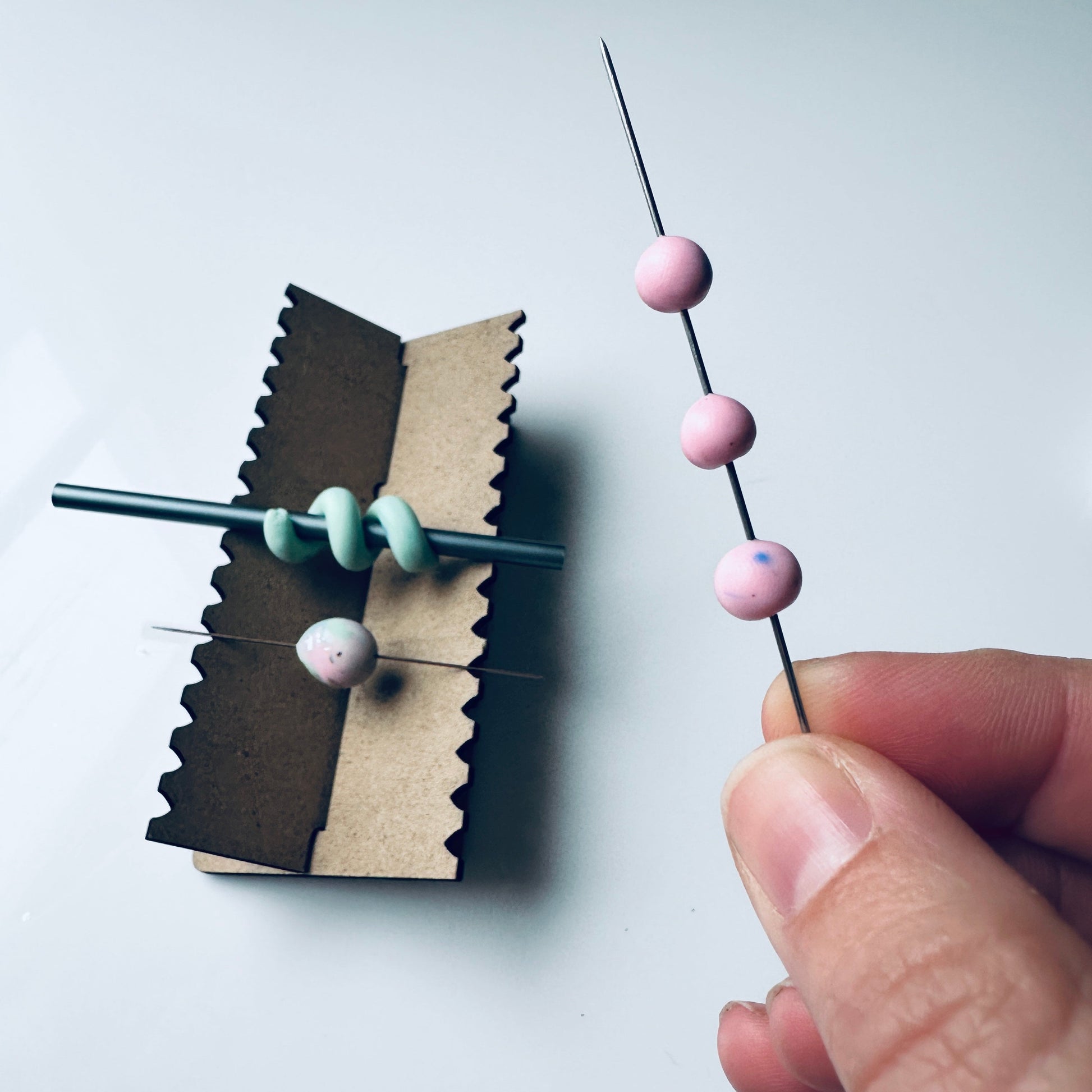 Bead Baking and Drying Rack MDF for clay, paper, and resin beads and earrings - Clay Revolution