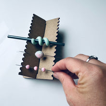 Cargar imagen en el visor de la galería, Bead Baking and Drying Rack MDF for clay, paper, and resin beads and earrings