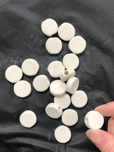 Ceramic Bisque 3/4" Round Beads